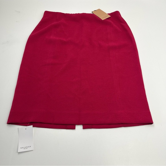 MM Lafleur Dresses & Skirts - MM‎ Lafleur The Dorchester 1.0 Staccato Hibiscus Pink Skirt Women 14 Zipper NEW